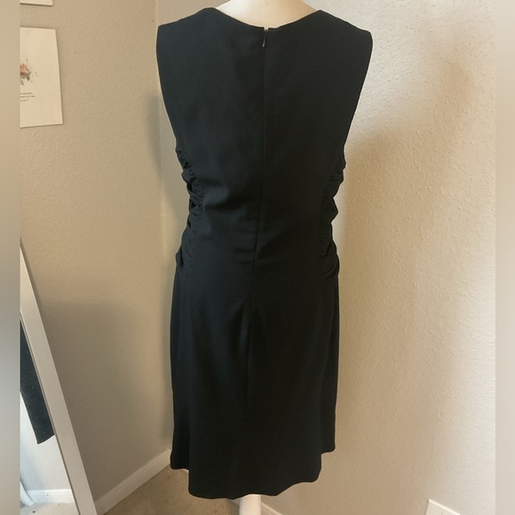 L’agence Black Ruched Sheath Dress Size 8 - Picture 7 of 14